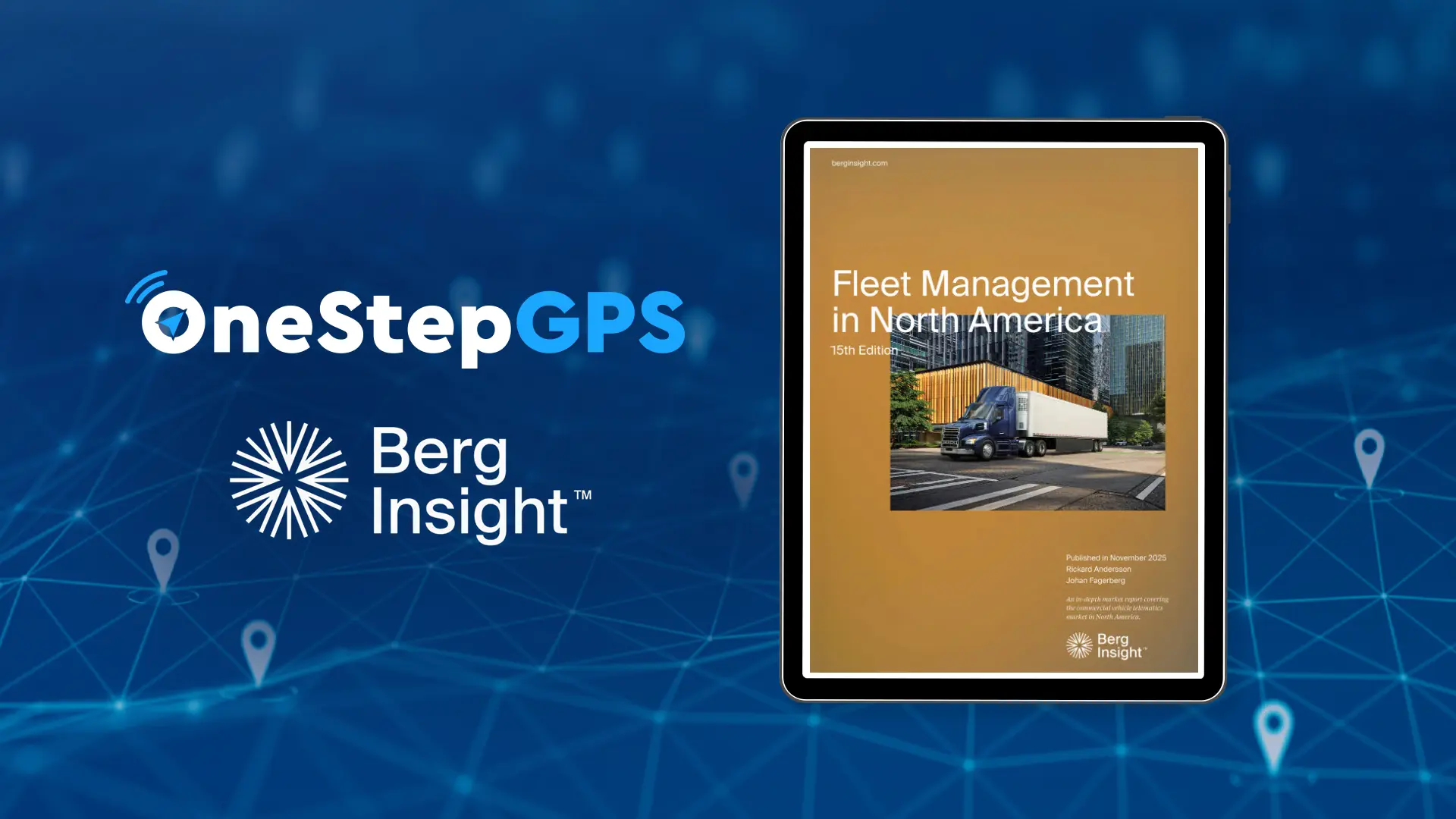A report titled 'Fleet Management in North America,' highlighting insights from Berg Insight.
