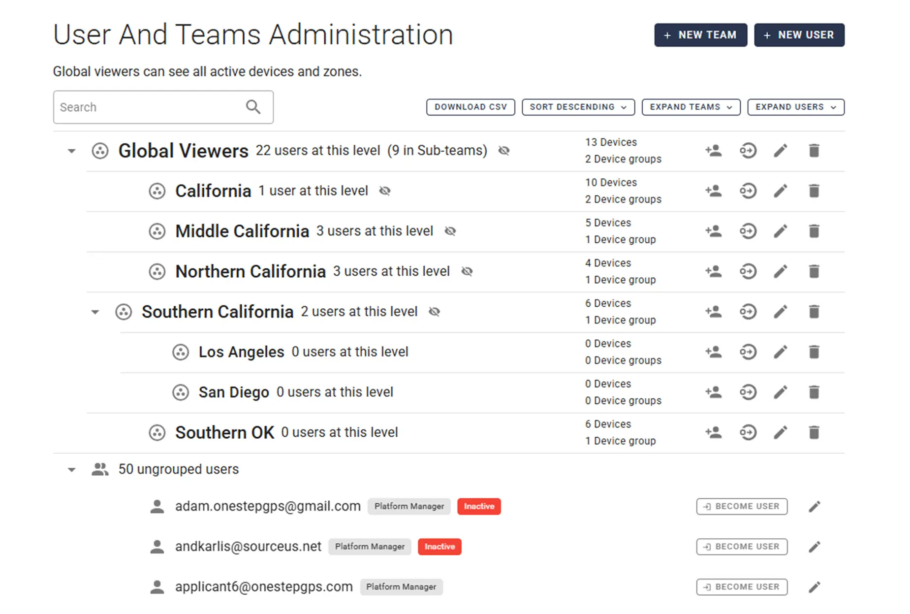 One Step GPS Add user UI