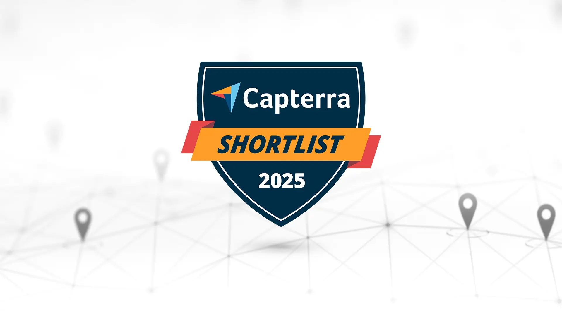 Capterra Shortlist 2025 badge highlighting One Step GPS as a top choice in GPS solutions.