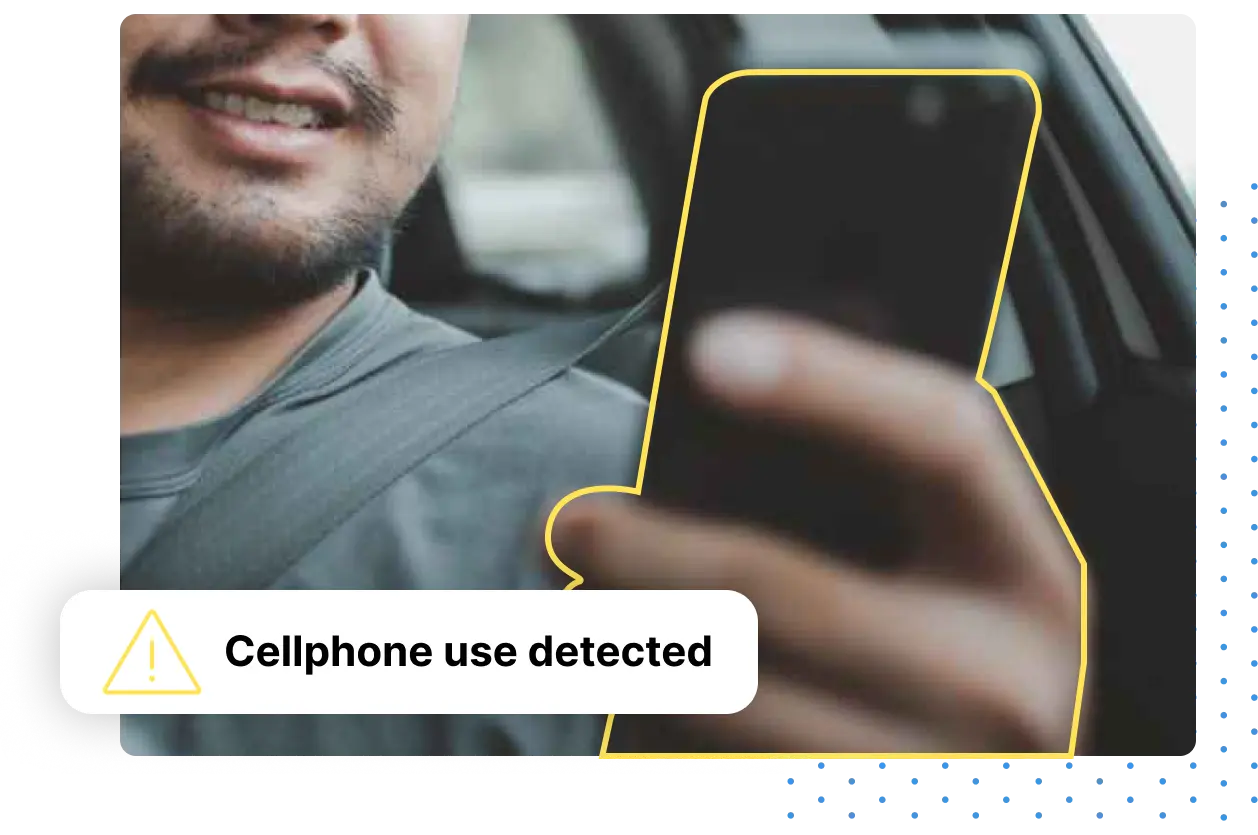 Cell Phone use detected warning