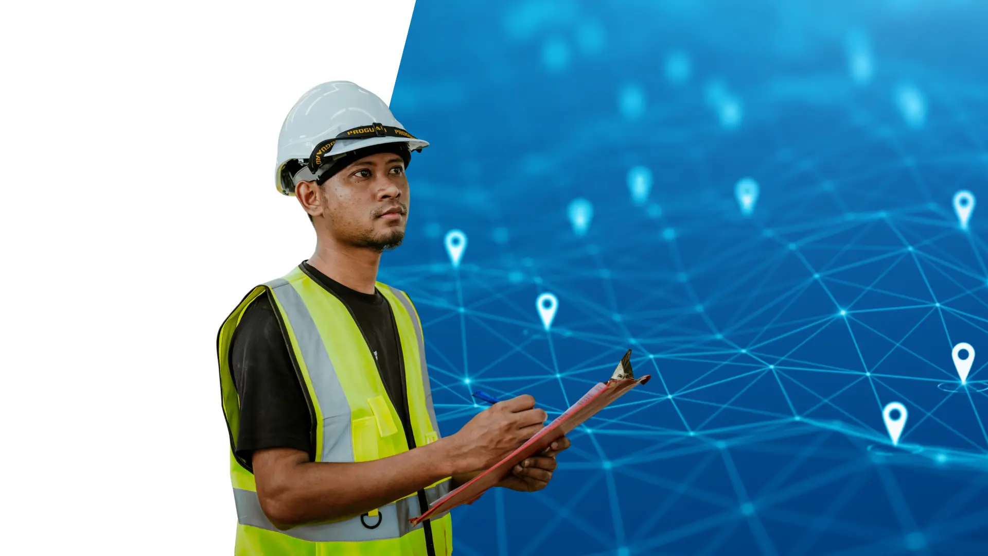 Fleet driver reviewing safety protocols before trip