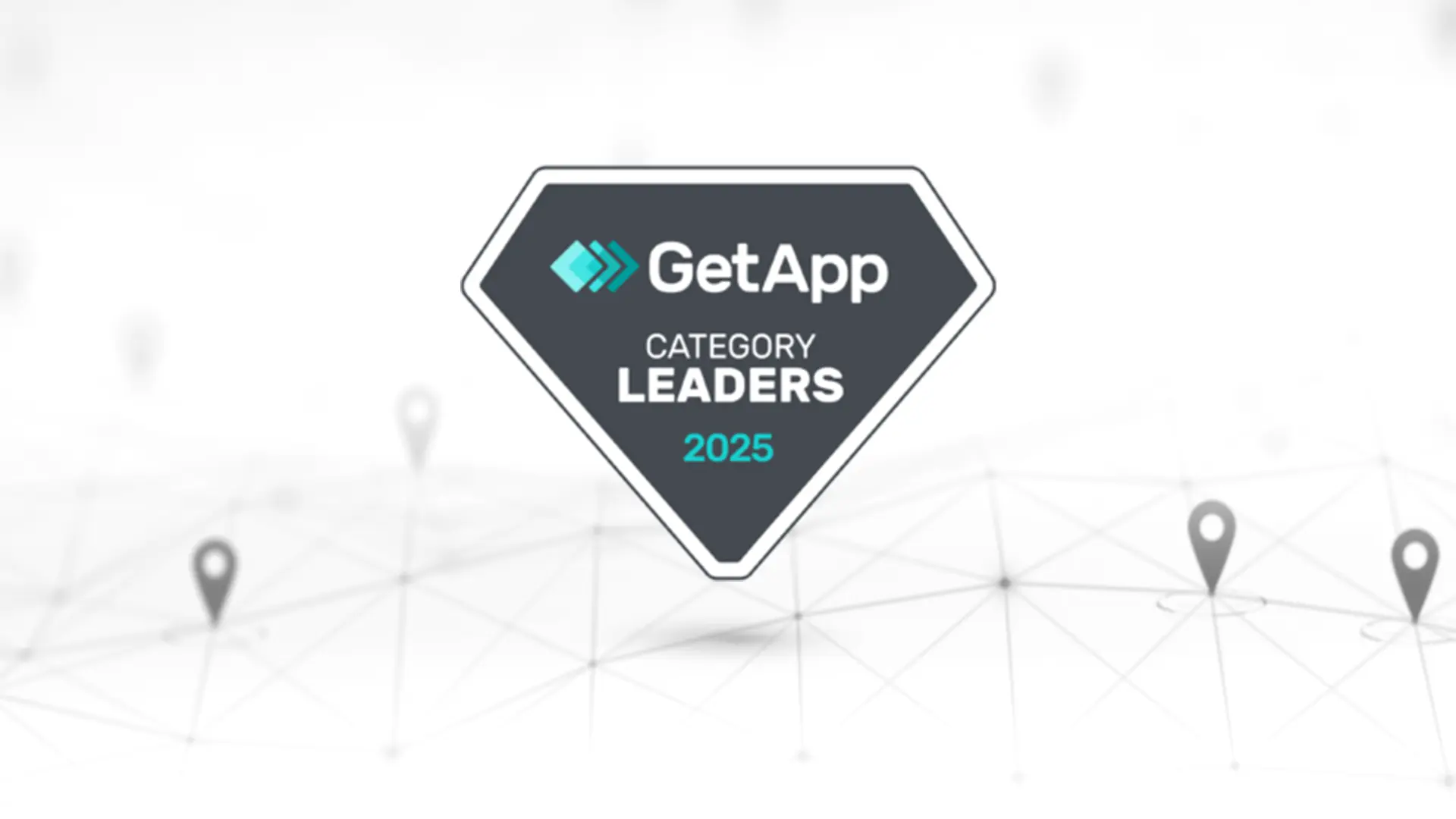 GetApp Category Leaders 2025 badge awarded to One Step GPS for exceptional performance in GPS software.