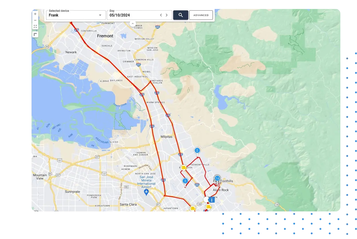 GPS tracking interface