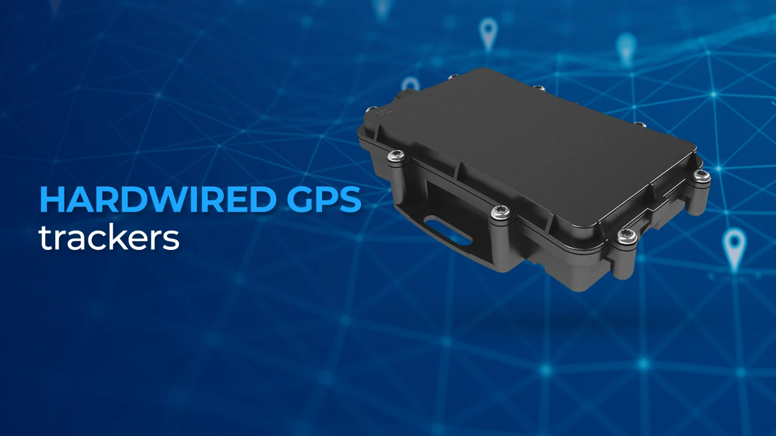 Hardwired GPS tracker designed for permanent vehicle installation and continuous fleet telematics reporting