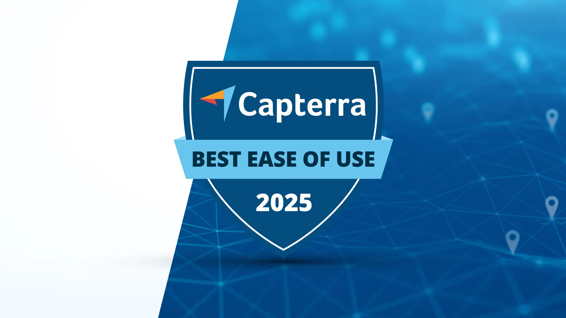 Capterra 2025 Best Ease of Use badge awarded to One Step GPS