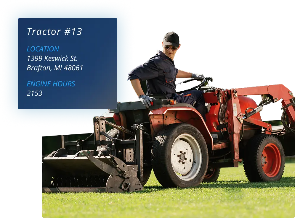 Person using a tractor