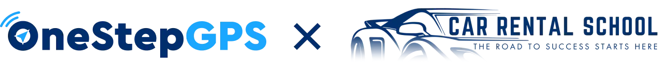 One Step GPS x Car Rental School Logo