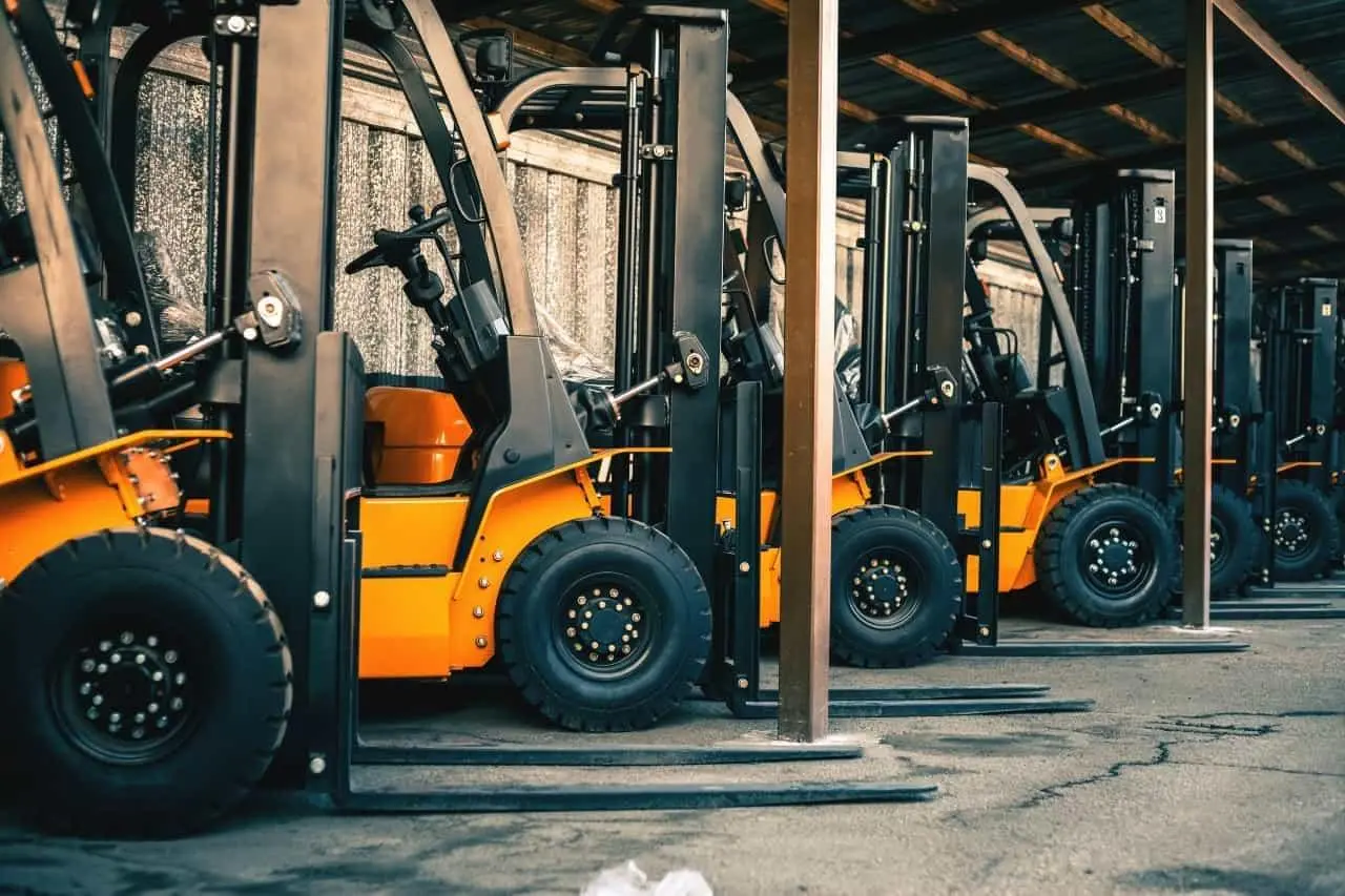 Parked Forklifts