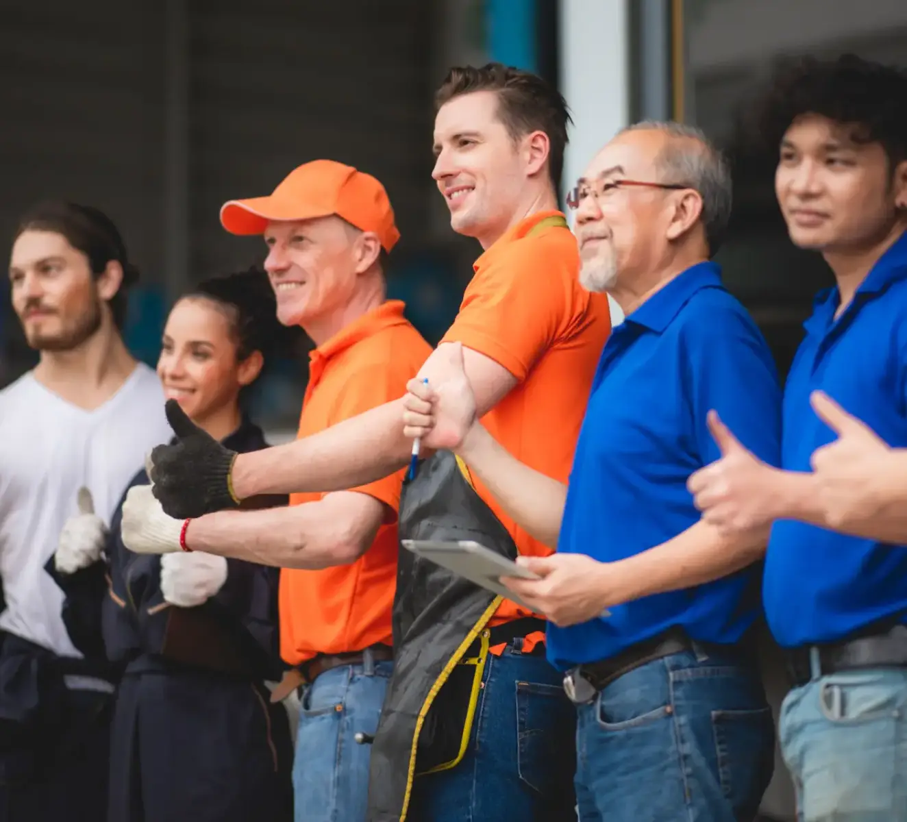 People giving thumbs up