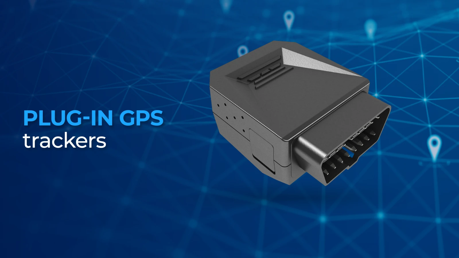 Plug-in GPS tracker that connects through a vehicle diagnostic port for fleet location and vehicle data