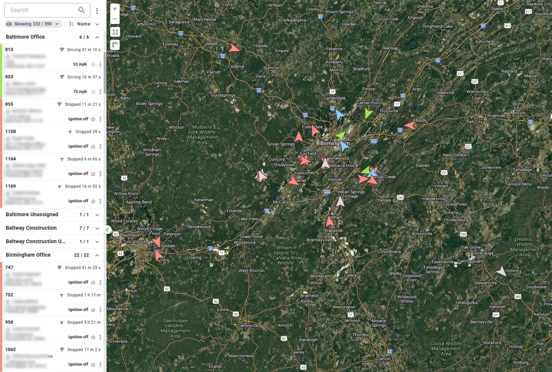Real-time fleet tracking