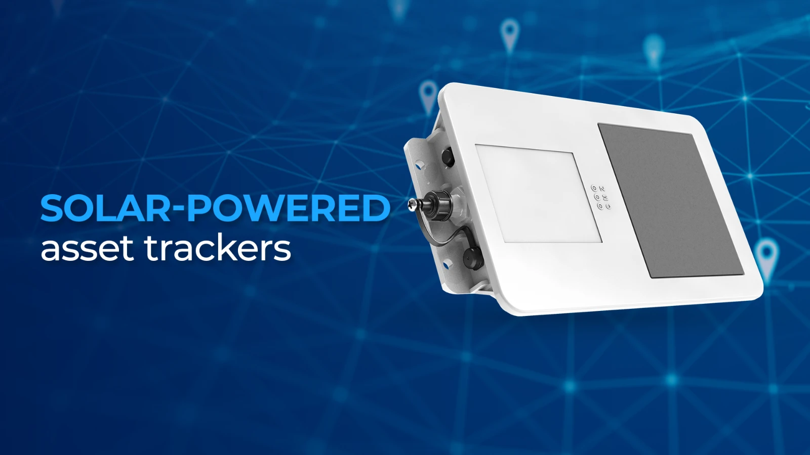 Solar-powered asset tracker used for long-term monitoring of trailers, containers, and remote fleet equipment