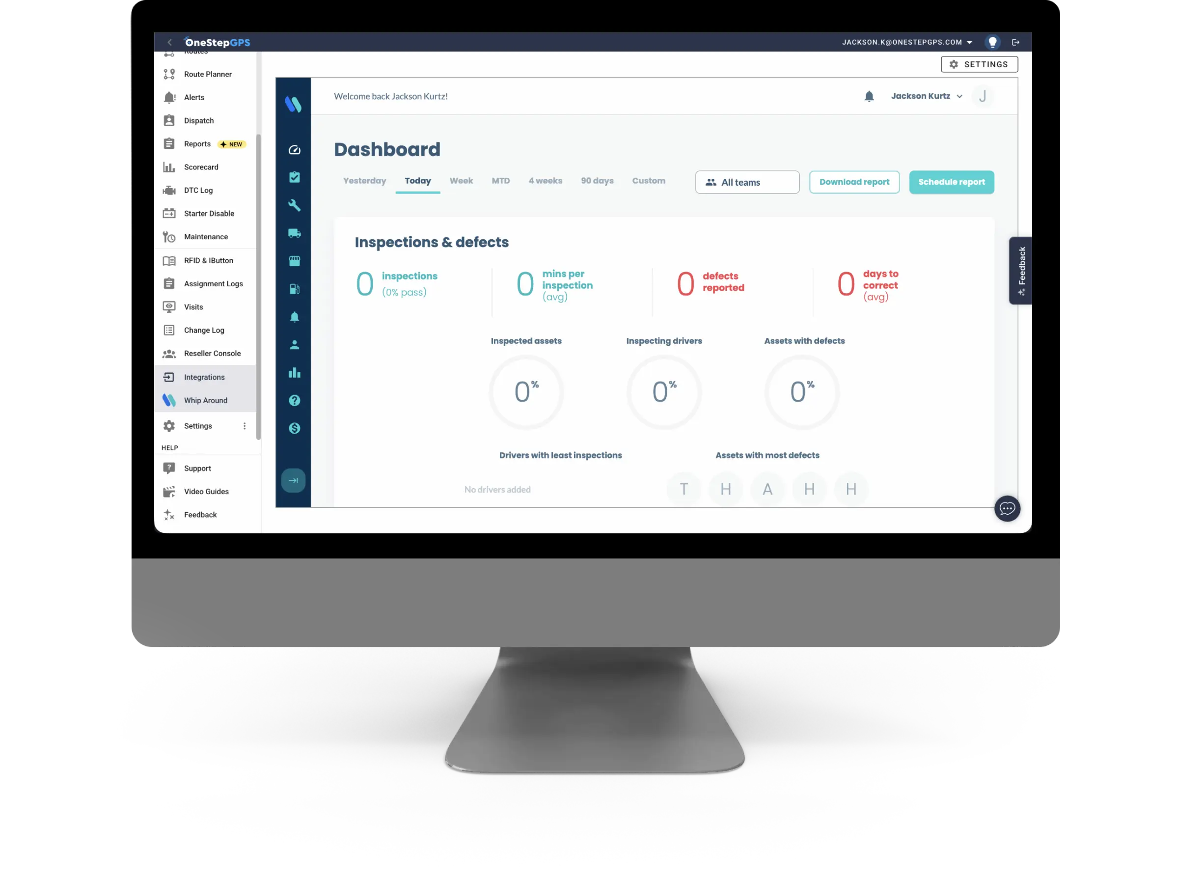 Whip Around Dashboard Screenshot