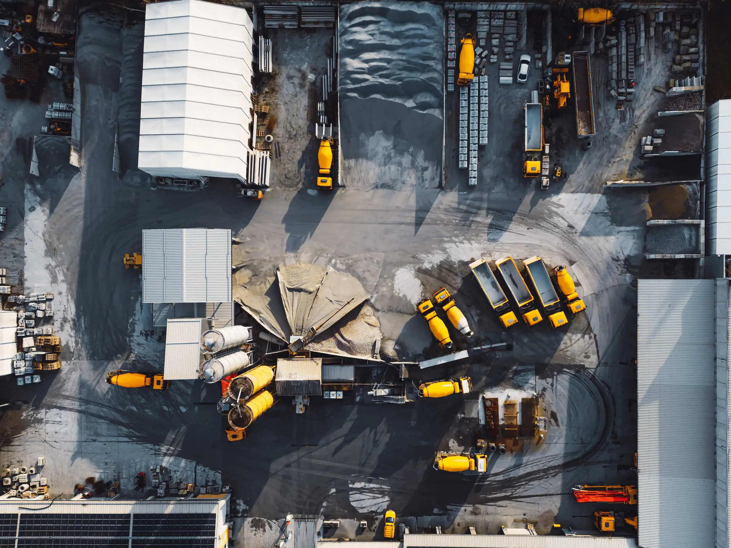 Birds Eye View of construction site