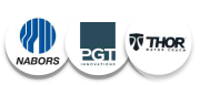 Logos of Nabors,PGT,and Thor
