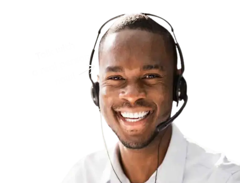 Talk with a real person